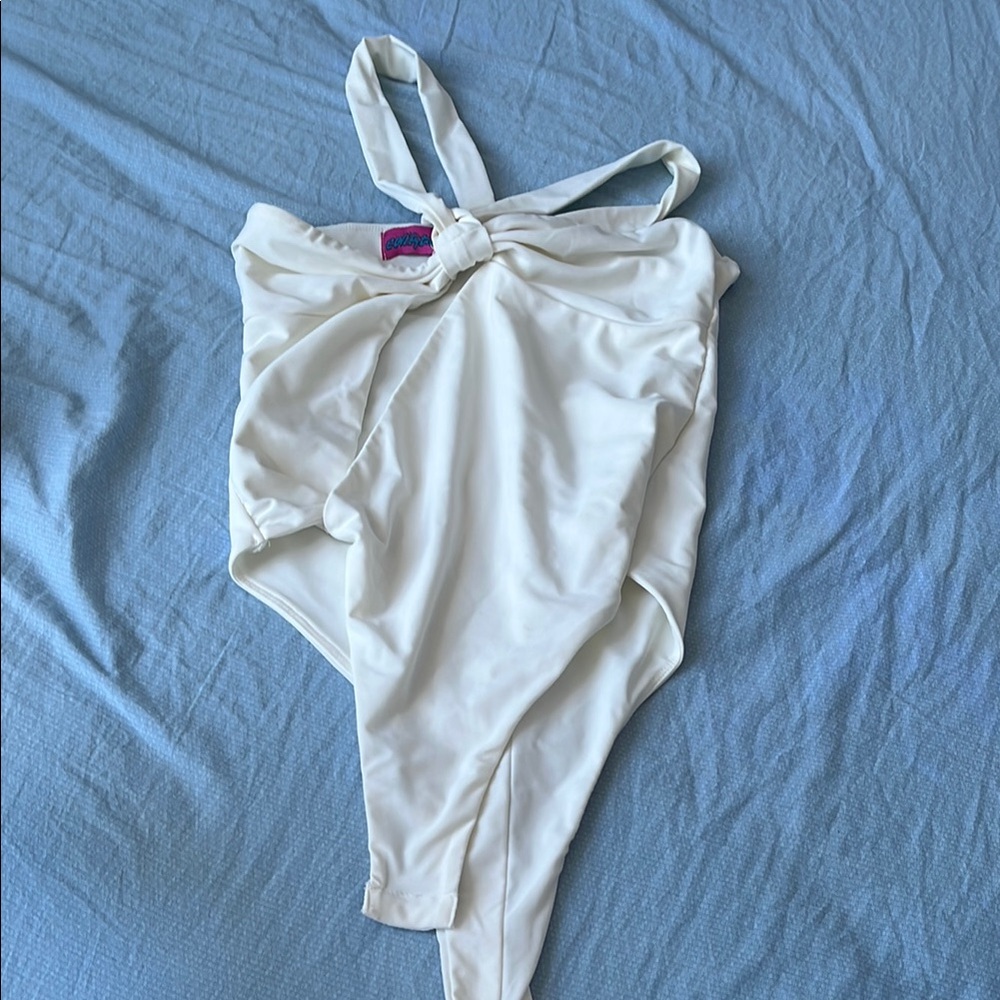 Edikted White One-Piece bodysuit